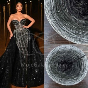 Příze Čarovné klbko, (4n), 1000m, Limited Edition No.181, red schwarz silber