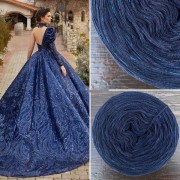 Příze Čarovné klbko, (3n), 1000m, Limited Edition No.184, glitter schwarz blau