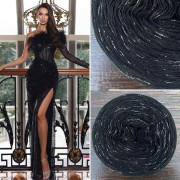 Příze Čarovné klbko, (3n), 1000m, Limited Edition No.187, glitter schwarz silber
