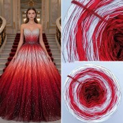 Příze Čarovné klbko, (3n), 1000m, Limited Edition No.191, glitter red