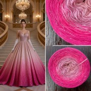 Příze Čarovné klbko, (3n), 1000m, Limited Edition No.192, glitter light pink