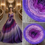 Příze Čarovné klbko, (3n), 1000m, Limited Edition No.194, glitter purple