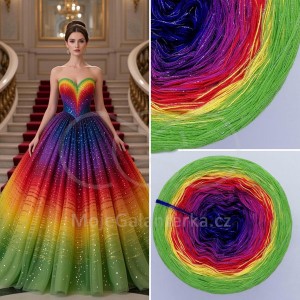 Příze Čarovné klbko, (3n), 1000m, Limited Edition No.200, glitter transparent