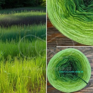 Příze Čarovné klbko, (4n), 1000m, Magic Ombré - Meadow