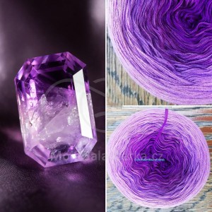 Příze Čarovné klbko, (3n), 1500m, Magic Ombré - Amethyst