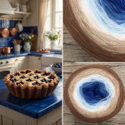 Příze Čarovné klbko, (3n), 1000m, Blueberry Cake