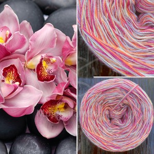 Příze Čarovné klbko, (4n),  750m, Colorful - Orchid II