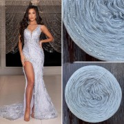 Příze Čarovné klbko, (3n), 1500m, Limited Edition No.103, glitter silber