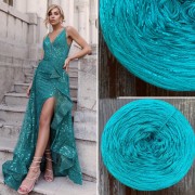 Příze Čarovné klbko, (3n), 1000m, Limited Edition No.107, glitter turkis