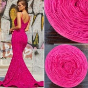 Příze Čarovné klbko, (3n), 1000m, Limited Edition No.115, glitter rubis