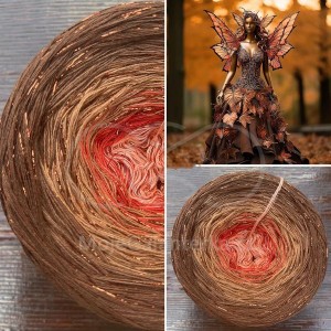 Příze Čarovné klbko, (3n), 1000m, Limited Edition No.118, glitter copper