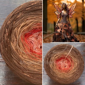 Příze Čarovné klbko, (4n), 1500m, Limited Edition No.118, glitter copper