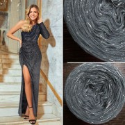 Příze Čarovné klbko, (3n), 1000m, Limited Edition No.126, glitter silber halb-matt