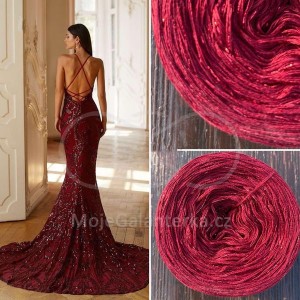 Příze Čarovné klbko, (3n), 1500m, Limited Edition No.145 glitter red