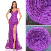 Příze Čarovné klbko, (3n), 1500m, Limited Edition No.151 glitter rubis