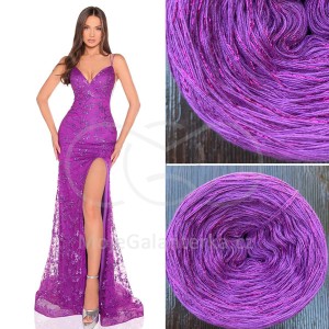Příze Čarovné klbko, (3n), 1500m, Limited Edition No.151 glitter rubis