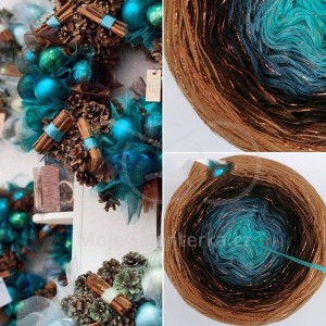 Příze Čarovné klbko, (3n), 1000m, Limited Edition No.157, glitter copper