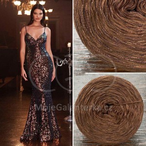 Příze Čarovné klbko, (3n), 1500m, Limited Edition No.161 glitter schwarz kupfer