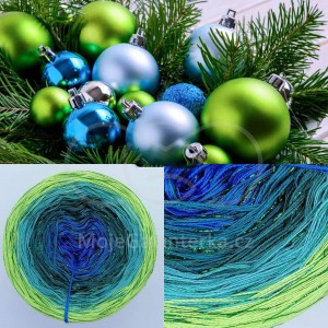 Příze Čarovné klbko, (3n), 1500m, Limited Edition No.163, glitter smaragd