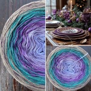 Příze Čarovné klbko, (3n), 1000m, Limited Edition No.167, glitter lila silber