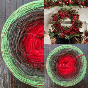 Příze Čarovné klbko, (3n), 1000m, Limited Edition No.169, glitter dunkelrot rot