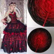 Příze Čarovné klbko, (3n), 1000m, Limited Edition No.28, glitter rot
