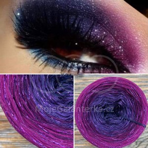 Příze Čarovné klbko, (3n), 1500m, Limited Edition No.44, glitter violet