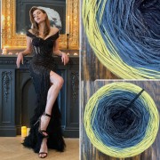 Příze Čarovné klbko, (3n), 1000m, Limited Edition No.61, glitter black