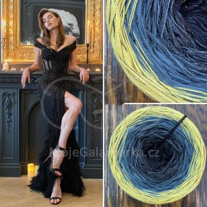 Příze Čarovné klbko, (3n), 1000m, Limited Edition No.61, glitter black
