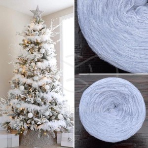 Příze Čarovné klbko, (4n), 1000m, Limited Edition No.65, weiss-silver glitz