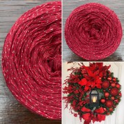 Příze Čarovné klbko, (4n), 1000m, Limited Edition No.76, red gold glitz