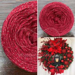 Příze Čarovné klbko, (4n), 1000m, Limited Edition No.76, red gold glitz