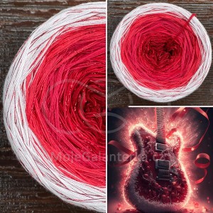 Příze Čarovné klbko, (3n), 1000m, Limited Edition No.97, glitter rot