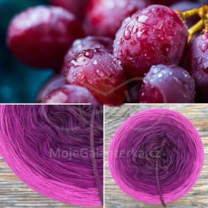 Příze Čarovné klbko, (3n), 1000m, Magic OMBRÉ - Red Grapes