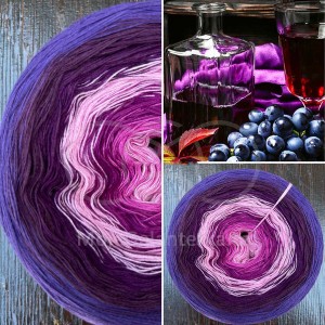 Příze Čarovné klbko, (3n), 1000m, Magic Mix - Wine