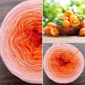 Příze Čarovné klbko, (3n), 1000m, Magic Ombré DARK, Apricot