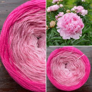 Příze Čarovné klbko, (3n), 1000m, Magic Ombré LIGHT - Peony