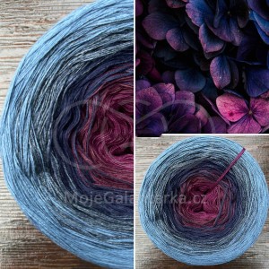 Příze Čarovné klbko, (3n), 1000m, Hydrangea II