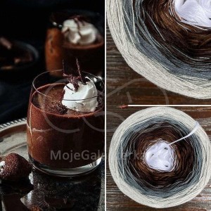 Příze Čarovné klbko, (3n), 1000m, Cream in Chocolate III