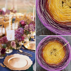 Příze Čarovné klbko, (4n), 1000m, Rainbow XXV Glitz