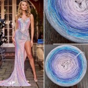 Příze Čarovné klbko, (4n), 1000m, Rainbow XXVI Glitz