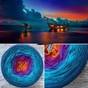 Příze Čarovné klbko, (3n), 1000m, Hennys Sunset