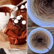 Příze Čarovné klbko, (3n), 1000m, Cream in Chocolate II