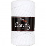 Příze Cordy, 3mm, 8002, bílá