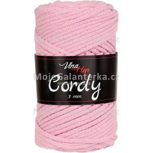 Příze Cordy, 3mm, 8004, světle růžová