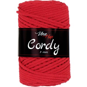 Příze Cordy, 3mm, 8009, červená