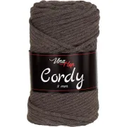 Příze Cordy, 3mm, 8224, šedohnědá