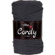 Příze Cordy, 3mm, 8235, tmavě šedá