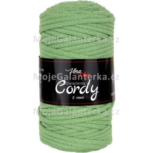 Příze Cordy, 5mm, 8143, zelená (Doprodej šarže)