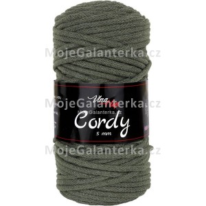 Příze Cordy, 5mm, 8164, khaki zelená (Doprodej šarže)